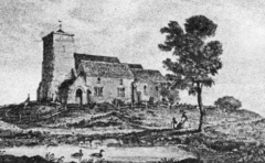 Old St Helens Church from the South (G. Rowe) c1828